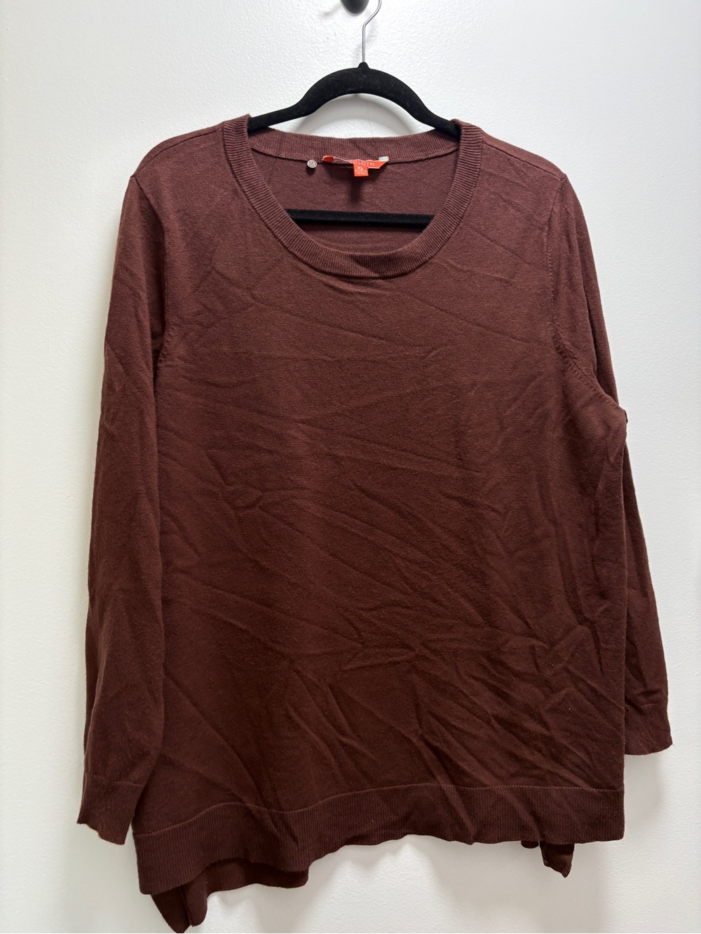 Modcloth Chocolate Brown Long Sleeve Crewneck Sweater - XL - Fall Layer Cabin